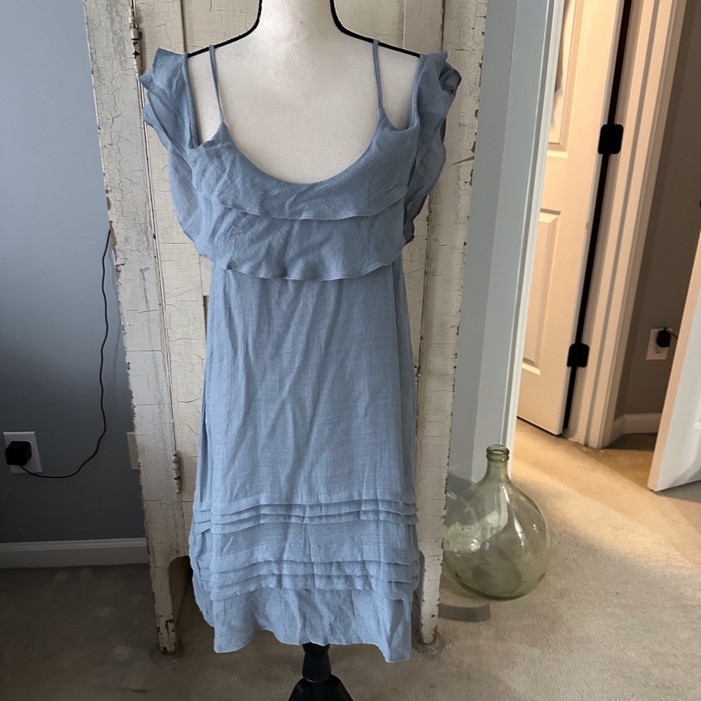 Wishlist Powder Blue Ruffle Dress